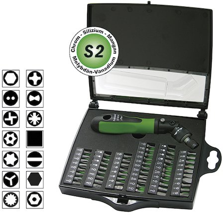 Haupa 104006 Ratcheting driver set               58 pcs.