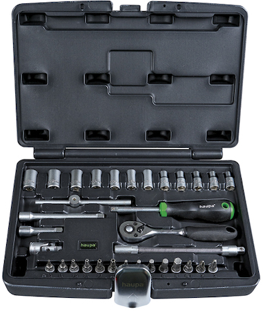 Haupa 110674 Socket wrench set  1/4  33-piece