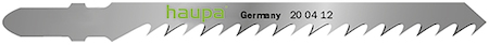 Haupa 200412 Curved jig saw blades for wood, crossed, 5-piece