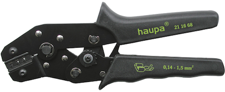 Haupa 211664 Crimping pliers non-insulated open brass cable