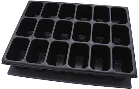 Haupa 220355/S inlay "SysCon" 18 compartments with foam