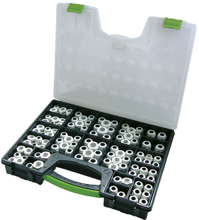 Haupa 250504 Cable glands set metric/PG in plastic case
