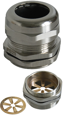 Haupa 250654 Cable glands brass EMC nickel plated  M 20