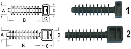 Haupa 262170 Dowel mounting socket black  37x 6.5x9.2 mm