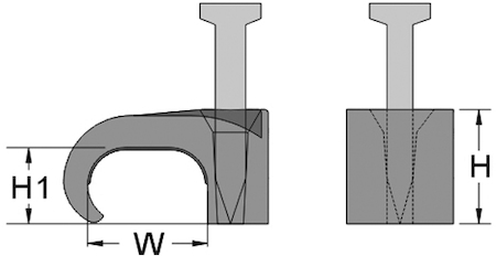Haupa 262246 Cable clip grey   Ø  7-14 mm