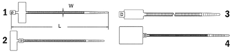 Haupa 262850 Cable tie natural  270x 4.6 mm  28 x 13 mm