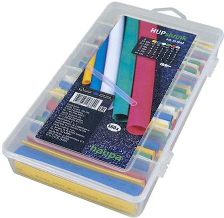 Haupa 267202 Set Heat shrinkable tubing 2:1; coloured; 160 pcs