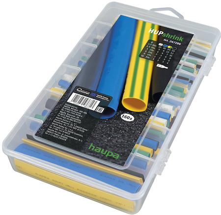 Haupa 267206 Set Heat shrinkable tubing 2:1; coloured; 160 pcs