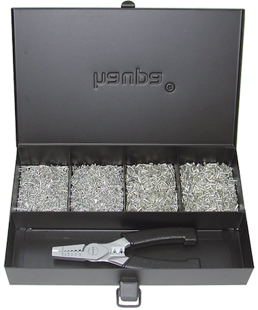 Haupa 270037 End sleeves assortment tin-plated with crimping pliers