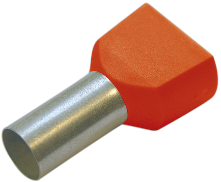 Haupa 273350 Twin end sleeves orange  0.5 / 8