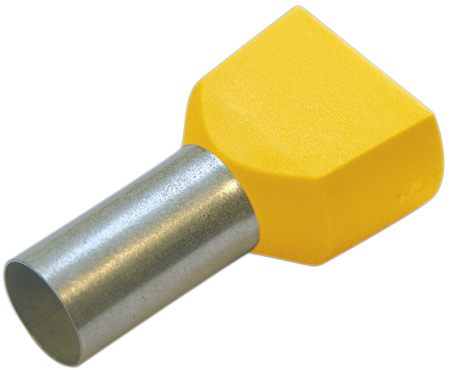 Haupa 273358 Twin end sleeves yellow  1.0 /12