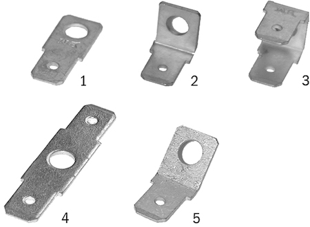 Haupa 280198 Socket sleeves (male) tin-plated brass 90° 6.3x0.8