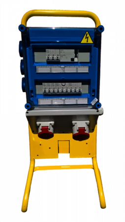 Hensel 2.316.132.116 Шкаф розеточный на станине EnyCON, степень защиты IP44, в составе: Розетки SCHUKO (2P+E) - 3 штуки, СЕЕ 32А (5п) - 1 штука, СЕЕ 16А (5п) - 1 штука; На вводе автоматический 3-х полюсный выключатель 50А, х-ка "С" - 1 штука, c УЗО 4-х полюсным 63А/30мА - 1 штука; отходящие автоматический выключатель 16А 3-х полюсный, х-ка "С" - 1 штука; автоматический выключатель 32А 3-х полюсный, х-ка "С" - 1 штука; автоматические выключатели 16А 1-х полюсный, х-ка "С" - 3 штуки