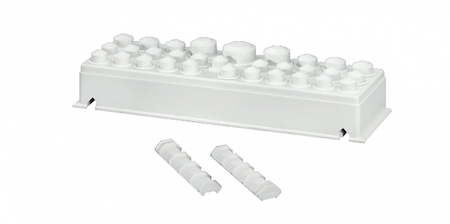 Hensel 68000075 FP FG 331 - Фланец с сальниками EDR с крепежными клиньями и уплотнителем, для монтажа кабелей, герметичные зоны 22х6-13 мм, 6х9-17 мм, 2х8-23 мм, 1х11-30 мм, стенка корпуса 360 мм, материал поликарбонат, цвет серый, IP 65.