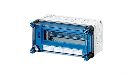 Hensel 2000611 Mi 1115 - Корпус 1-рядный, 12 модулей, под модульные автоматы с прозрачной крышкой, пластроном без шин N+PE , размер 1 (300х150х170 мм), высота крышки 57 мм, 4 боковые выбиваемые стенки с опрессовкой под кабельные ввода, с возможностью объединения, стойки