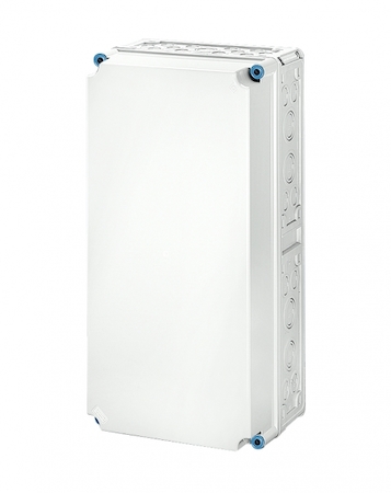 Hensel 2000291 Mi 0411 - Пустой корпус с непрозрачной крышкой, размер 4 (300х600х214 мм), высота крышки 101 мм, 4 боковые выбиваемые стенки с опрессовкой под кабельные ввода, с возможностью объединения, стойкие к УФ, материал поликарбонат, цвет серый, IP 65 (IP 69K)