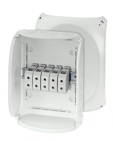 Hensel 62000075 KF 3535 G - Коробка ответвительная, стойкая к УФ, "всепогодная", IP 66/67, размер 225х295х122, цвет светло-серый, материал поликарбонат, преднамеченные выбиваемые отверстия на 10 вводов М25/M40/М50, 5-полюсный клеммник от 16 - 50 (s) мм2, возможна установ