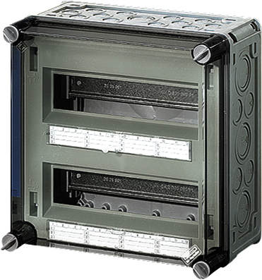 Hensel 20001111 Mi 1225F Бокс для мод. выключателей  IP65 (300х300х170mm) (устойчив к ХАС)