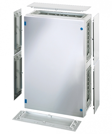 Hensel 68000229 FP 0431 - Пустой корпус с непрозрачной дверцей, со съемными боковыми панелями, с 6 соединителями корпусов, размер 4, 546х366х163 мм, открывание инструментом, пломбируемый, материал поликарбонат, цвет серый, IP 66.