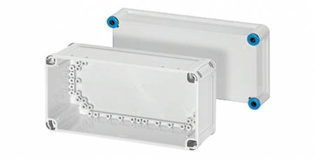 Hensel 60001037 K 0101 - Пустой ящик с непрозрачной крышкой, гладкие стенки, без возможности объединения, материал полистирол, цвет серый, IP 65, 300х150х170 мм