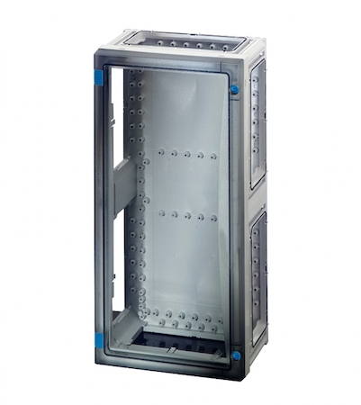 Hensel 68000199 FP 0310 - Пустой корпус с прозрачной дверцей, без съемных боковых панелей, с 6 соединителями корпусов, размер 3, 540х270х163 мм, открывание инструментом, пломбируемый, материал поликарбонат, цвет серый.