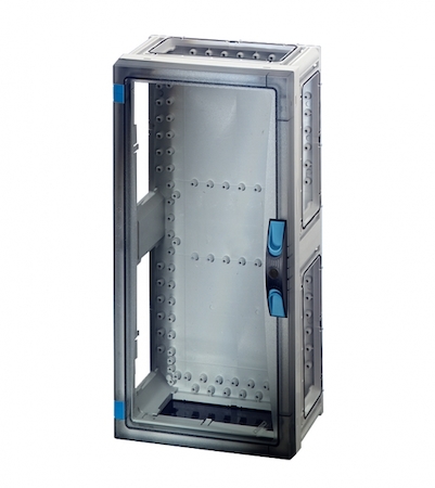 Hensel 68000298 FP 0340 - Пустой корпус с прозрачной дверцей, без съемных боковых панелей, с 6 соединителями корпусов, размер 3, 540х270х186 мм, ручное запирание, пломбируемый, материал поликарбонат, цвет серый.