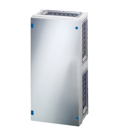 Hensel 68000203 FP 0330 - Пустой корпус с непрозрачной дверцей, без съемных боковых панелей, с 6 соединителями корпусов, размер 3, 540х270х163 мм, открывание инструментом, пломбируемый, материал поликарбонат, цвет серый.