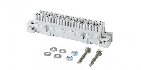 Hensel 26001227 FK 5110 - Плинт для коммуникационных коробок (FK 5000), безвинтовая технология LSA, 105х26х22, для 10-парного кабеля 0,4-0,65 мм