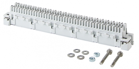 Hensel 26001228 FK 5120 - Плинт для коммуникационных коробок (FK 5000), безвинтовая технология LSA, 178х26х22, для 20-парного кабеля 0,4-0,65 мм