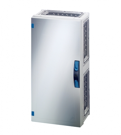 Hensel 68000299 FP 0350 - Пустой корпус с непрозрачной дверцей, без съемных боковых панелей, с 6 соединителями корпусов, размер 3, 540х270х186 мм, ручное запирание, пломбируемый, материал поликарбонат, цвет серый.