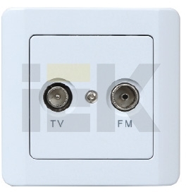 IEK EAG10-K32-AC РСТ-2-ГЖ Розетка антенная TV+FM (в сборе) ЛЕГАТА (жемч.метал)