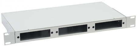 IEK FOBX24-1U-000 ITK 1U Оптический распределительный кросс до 24 портов (без планок, под 8п-3шт)