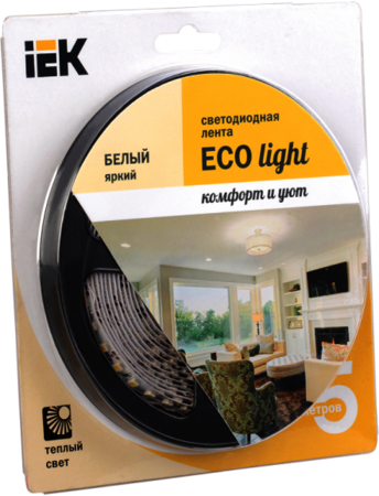 LSR1-1-120-20-1-05 Лента LED 5м  блистер LSR-3528WW120-9.6-IP20-12V IEK-eco