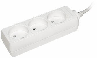 IEK WYP10-06-03-02 Удлинитель  У3  3 места 2Р/2метра 2х0.75мм2  10А/250В   ИЭК
