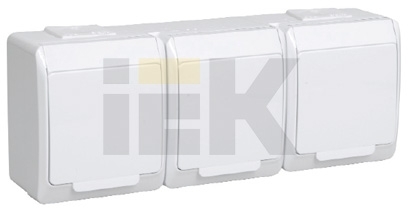 IEK ERM32-K02-16-44-EC РСб23-3-ГЧ роз.3м с з/к о/у IP44 (цвет крышки:белый) ГЕРМЕС 