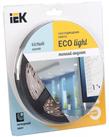 LSR1-2-060-20-1-05 Лента LED 5м  блистер LSR-3528W60-4.8-IP20-12V IEK-eco
