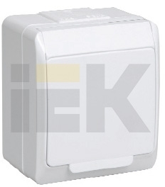 IEK ERM12-K02-16-44-Ec РСб20-3-ГЧ роз.1м с з/к о/у IP44 (цвет крышки:белый) ГЕРМЕС