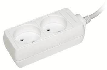 IEK WYP10-06-02-02-N Удлинитель  У2 2 места 2Р/2 метра 2х0,75мм2 10А/250В ИЭК