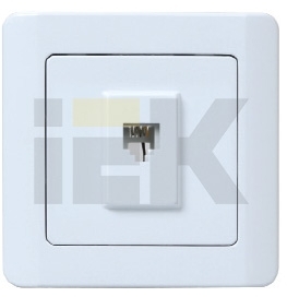 IEK ETG10-K01-AC РТ-4-ГБ Розетка телефонная (в сборе) ЛЕГАТА (белый)