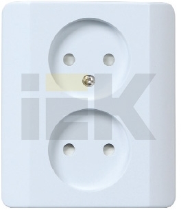 IEK ERG20-K32-10-AC РС12-2-ГЖ Розетка двухместная без з/к (в сборе) ЛЕГАТА (жемч.метал)