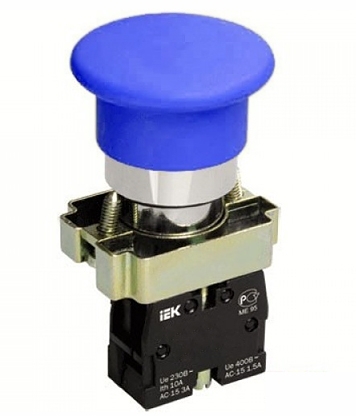 IEK BBG70-BC-K07 Кнопка управления LAY5-BC61"Грибок" синяя 1з ИЭК