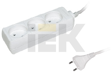 IEK WYP10-06-03-05 Удлинитель  У3  3 места 2Р/5метров 2х0.75мм2  10А/250В   ИЭК