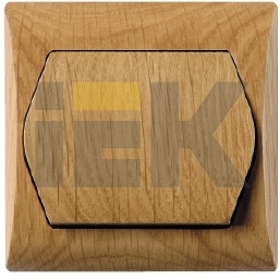 IEK EVR10-K24-10-EM ВС10-1-0-ТД Выключатель одноклавишный (механизм) "ТЕРРА" цвет: дуб