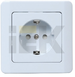 IEK ERG11-K32-16-AC РС10-3-ГЖ Розетка одноместная с з/к (в сборе) ЛЕГАТА (жемч.метал)