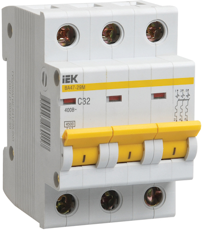 IEK MVA21-3-006-D Авт. выкл. ВА47-29М 3P 6A 4,5кА х-ка D ИЭК