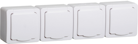 IEK ERMP42-K01-16-54-EC РСб24-3-ГПБб роз 4м с з/к о/у  IP54 (белый) ГЕРМЕС PLUS