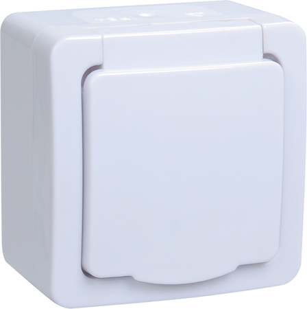IEK ERMP12-K01-16-54-EC РСб20-3-ГПБб роз.1м с з/к о/у IP54 (цвет крышки:белый) ГЕРМЕС PLUS