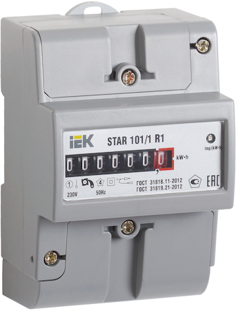 IEK CCE-1R1-1-01-2 Счетчик эл. энергии однофазный STAR 101/1 R1-5(60)М Ш2
