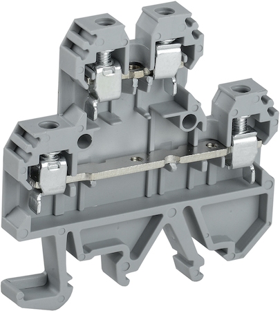 YZN30-004D-K03 Клемма винтовая КВИ-4-2L двухуровневая 4мм2 серая IEK