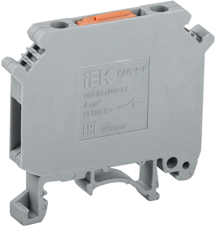 YZN30-004P-K03 Клемма винтовая КВИ-4-Р с размыкателем серая IEK
